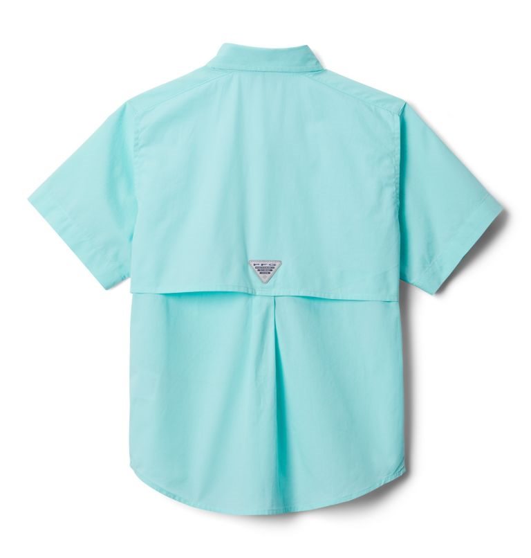 Kids' Columbia PFG Bonehead Short Sleeve Shirts Turquoise | CA-I5631