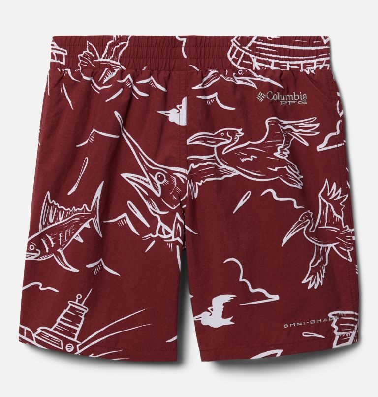 Kids' Columbia PFG Super Backcast Shorts Burgundy | CA-H5346