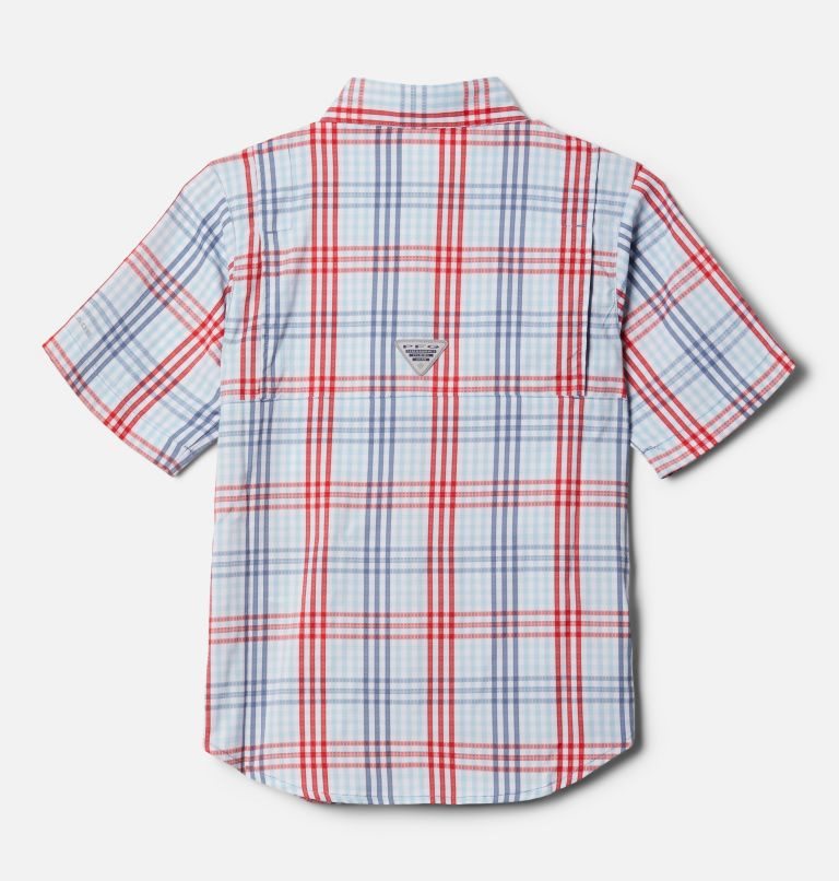 Kids' Columbia PFG Super Tamiami Short Sleeve Shirts Stripe | CA-U158C
