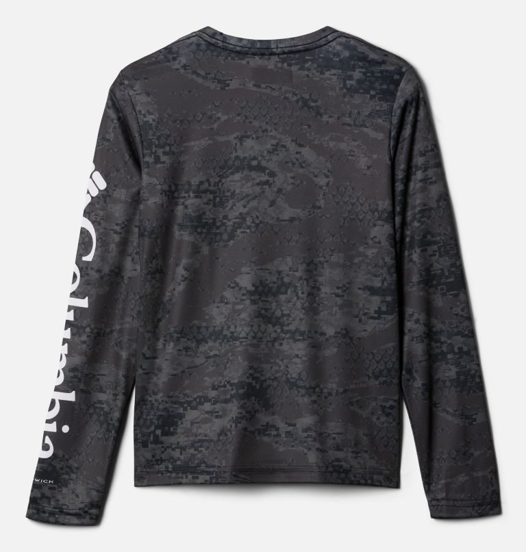Kids' Columbia PFG Super Terminal Tackle Long Sleeve Sweatshirts Black | CA-F341C