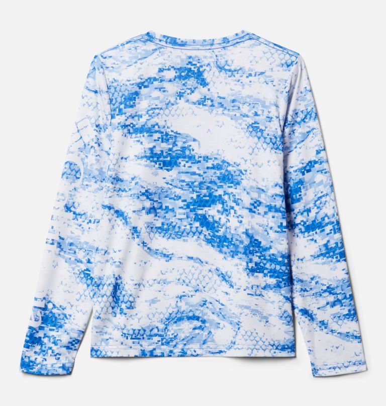 Kids' Columbia PFG Super Terminal Tackle Long Sleeve Sweatshirts Blue | CA-NLAC3