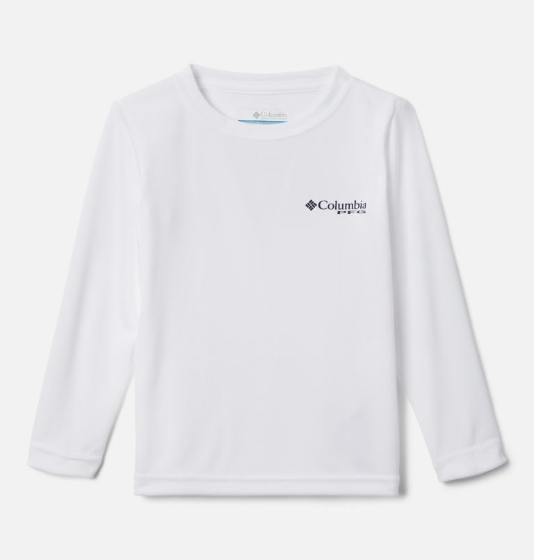 Kids\' Columbia PFG Terminal Tackle Fish Flag Long Sleeve Sweatshirts White | CA-K5160
