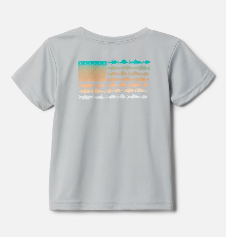 Kids' Columbia PFG Terminal Tackle Fish Flag T Shirts Light Grey | CA-P0A86