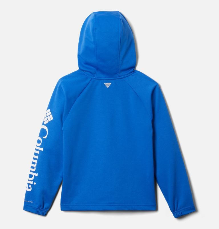 Kids' Columbia PFG Terminal Tackle Fleece Hoodie Blue | CA-J34A0