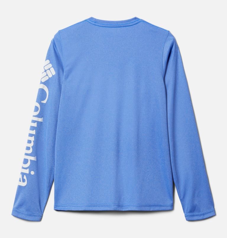Kids' Columbia PFG Terminal Tackle Heather Long Sleeve Sweatshirts Blue | CA-A3A54