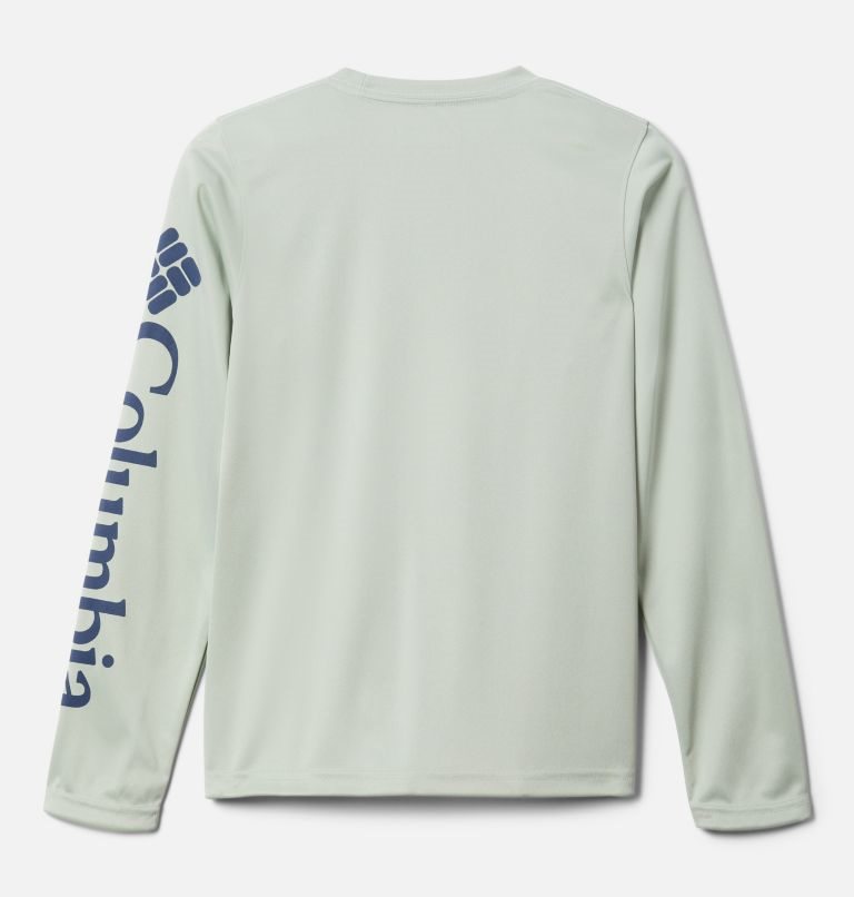 Kids' Columbia PFG Terminal Tackle Heather Long Sleeve Sweatshirts Mint | CA-Q814A