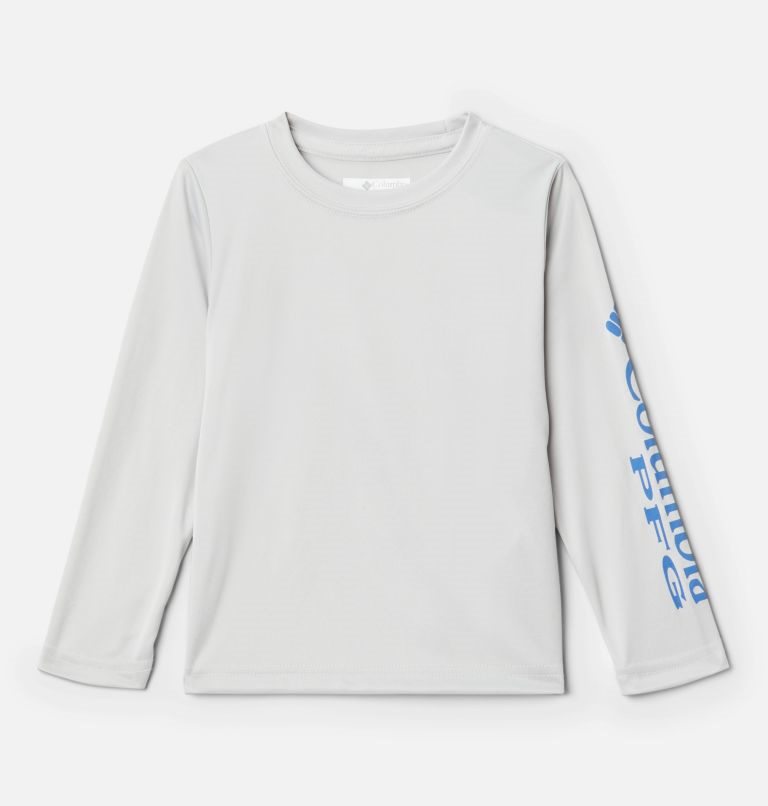 Kids\' Columbia PFG Terminal Tackle Long Sleeve Sweatshirts Light Grey | CA-N1L0A