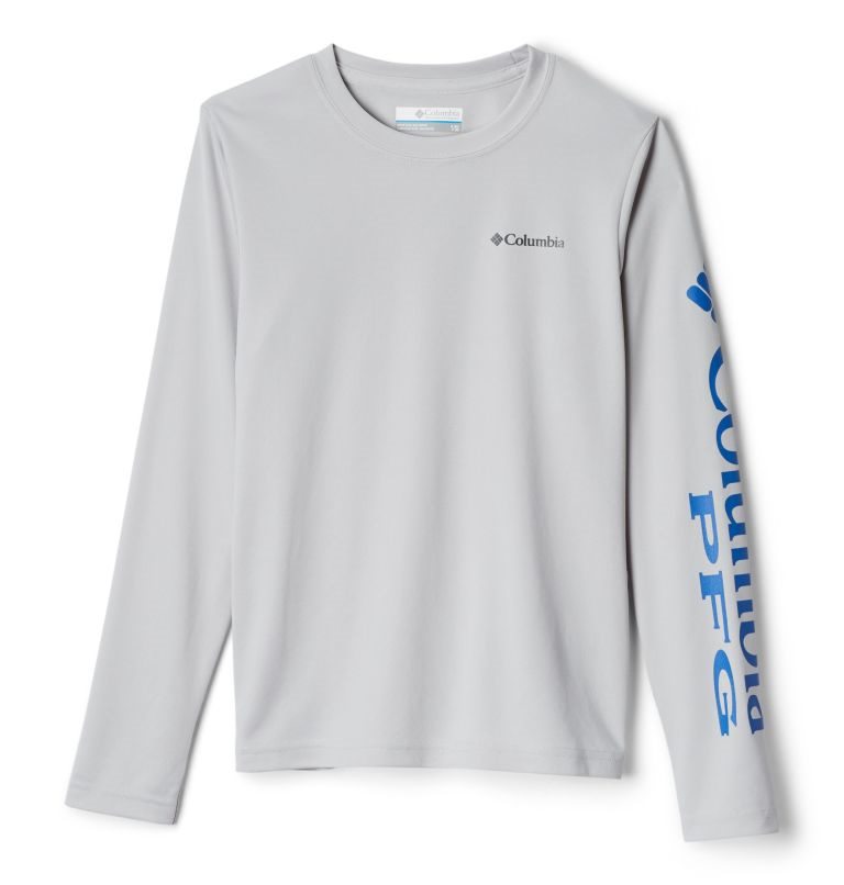Kids\' Columbia PFG Terminal Tackle Long Sleeve Sweatshirts Light Grey | CA-S84LA