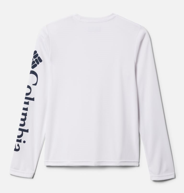 Kids' Columbia PFG Terminal Tackle Long Sleeve Sweatshirts White | CA-U5048