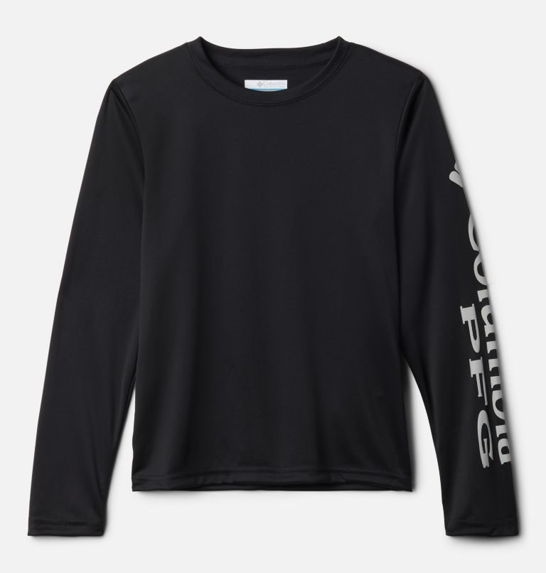 Kids\' Columbia PFG Terminal Tackle Long Sleeve Sweatshirts Black | CA-V40L8