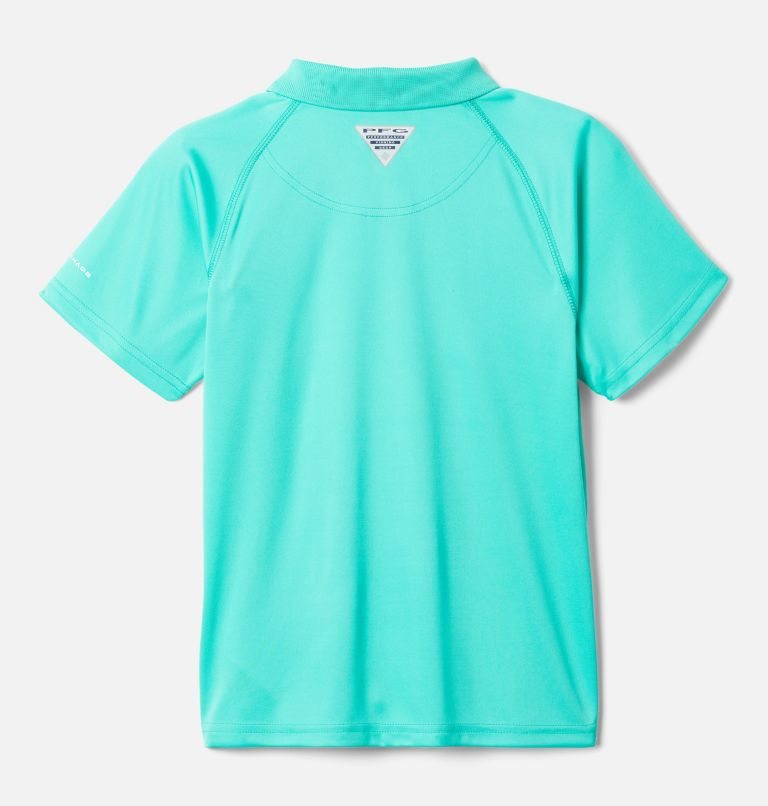 Kids' Columbia PFG Terminal Tackle Polo Shirts Turquoise | CA-CA036
