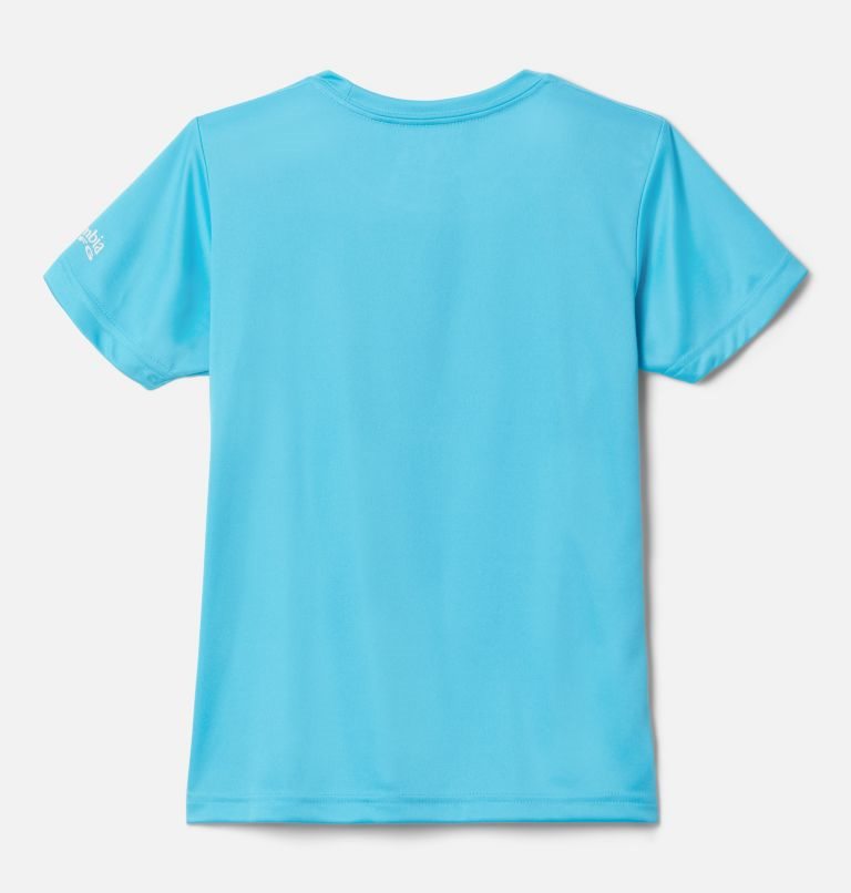 Kids' Columbia PFG Tidal Tee Heart Short Sleeve T Shirts Blue | CA-LA14L