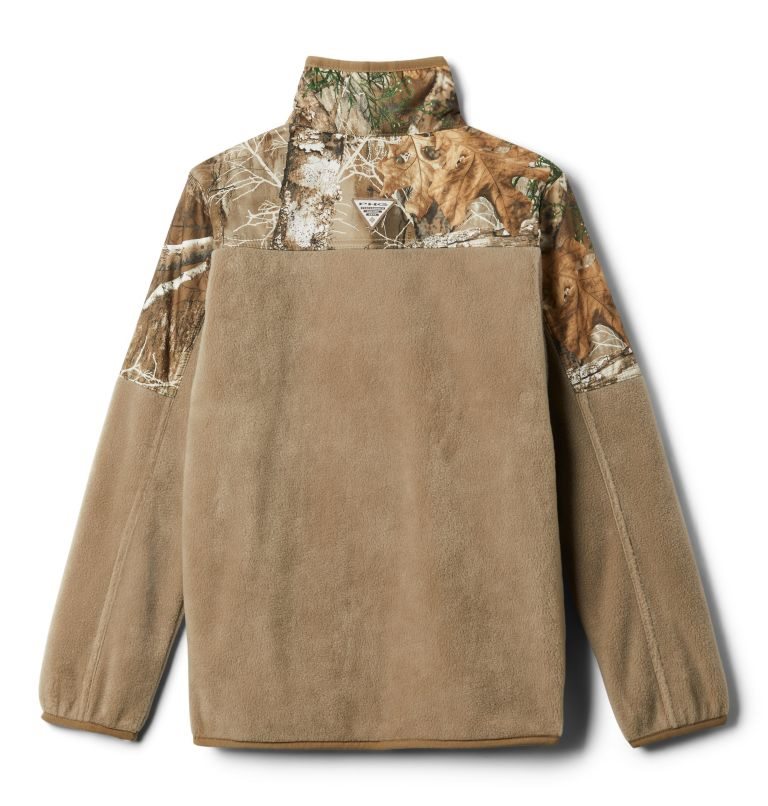 Kids' Columbia PHG Overlay 1/4 Zip Fleece Sweatshirts Olive | CA-V5L8A