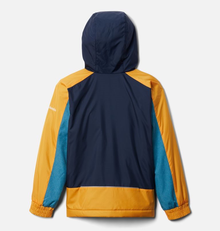 Kids' Columbia Point Park Lined Windbreaker Jackets Navy / Turquoise / Mango | CA-KA586