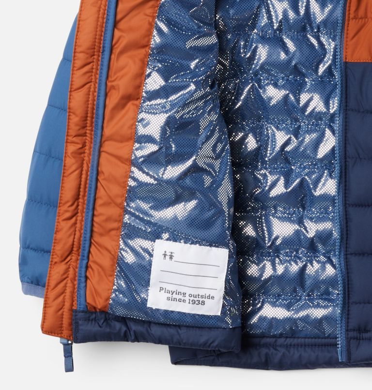 Kids' Columbia Powder Lite Hooded Jackets Navy / Brown | CA-SA345