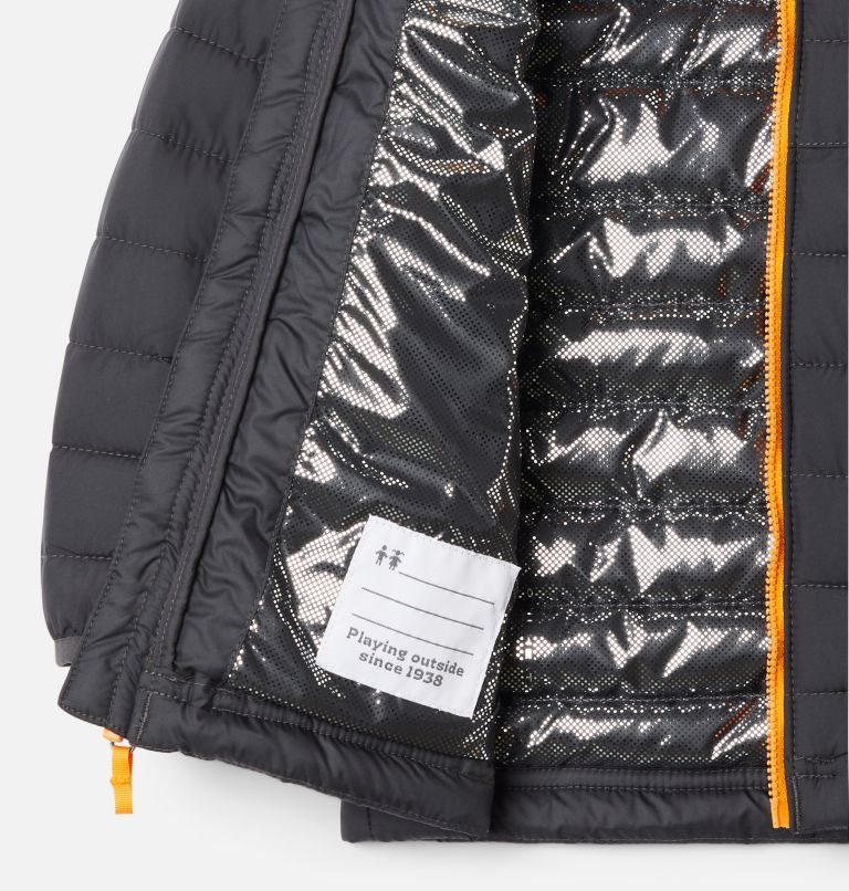 Kids' Columbia Powder Lite Hooded Jackets Black | CA-X845C