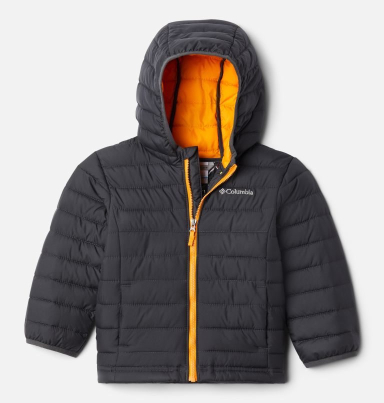 Kids\' Columbia Powder Lite Hooded Jackets Black | CA-X845C