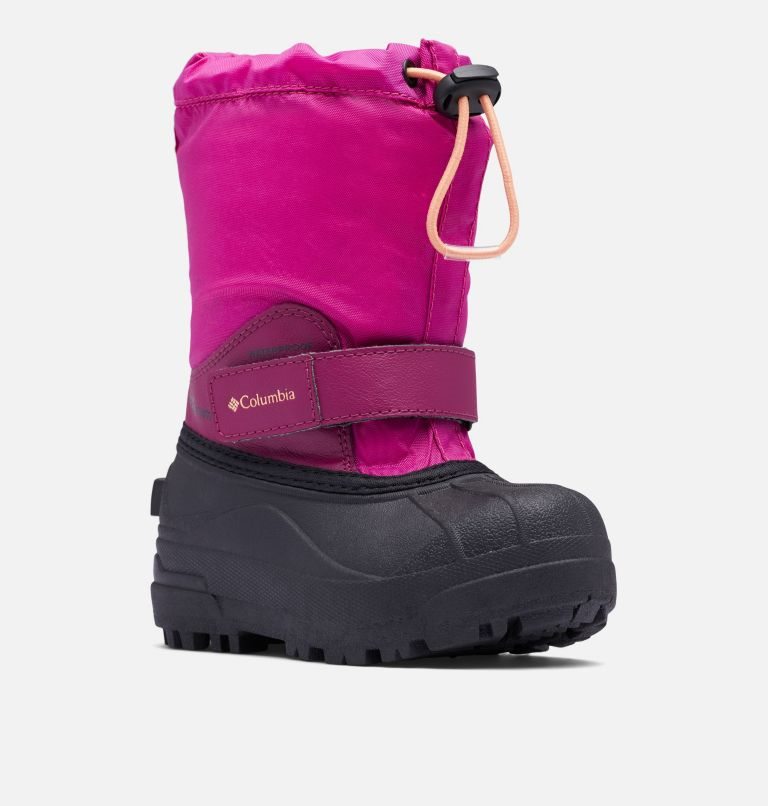 Kids' Columbia Powderbug Forty Snow Boots Fuchsia | CA-H8AL5