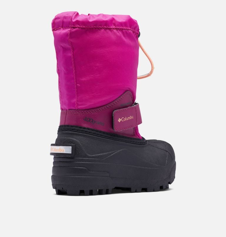 Kids' Columbia Powderbug Forty Snow Boots Fuchsia | CA-H8AL5