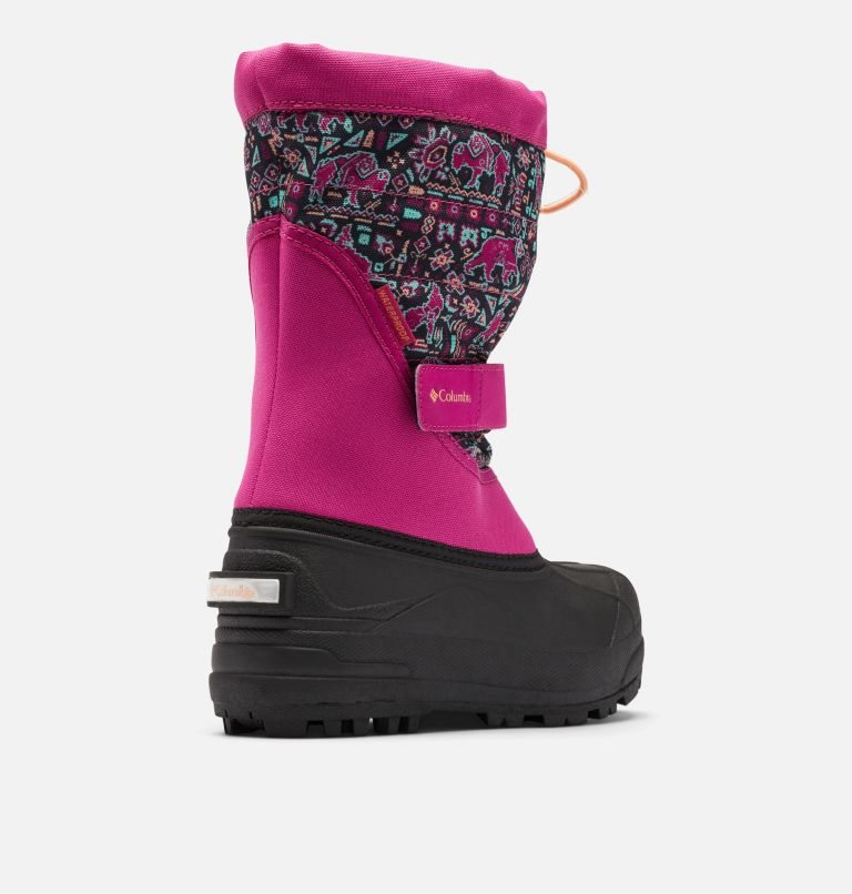 Kids' Columbia Powderbug Plus II Print Snow Boots Multicolor | CA-I03A4