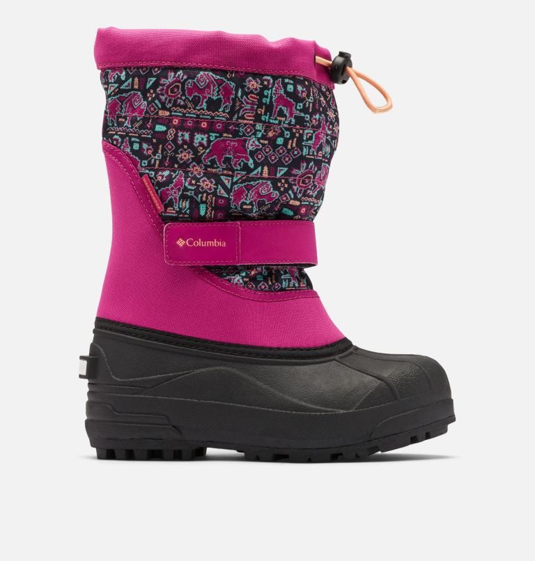 Kids\' Columbia Powderbug Plus II Print Snow Boots Multicolor | CA-I03A4