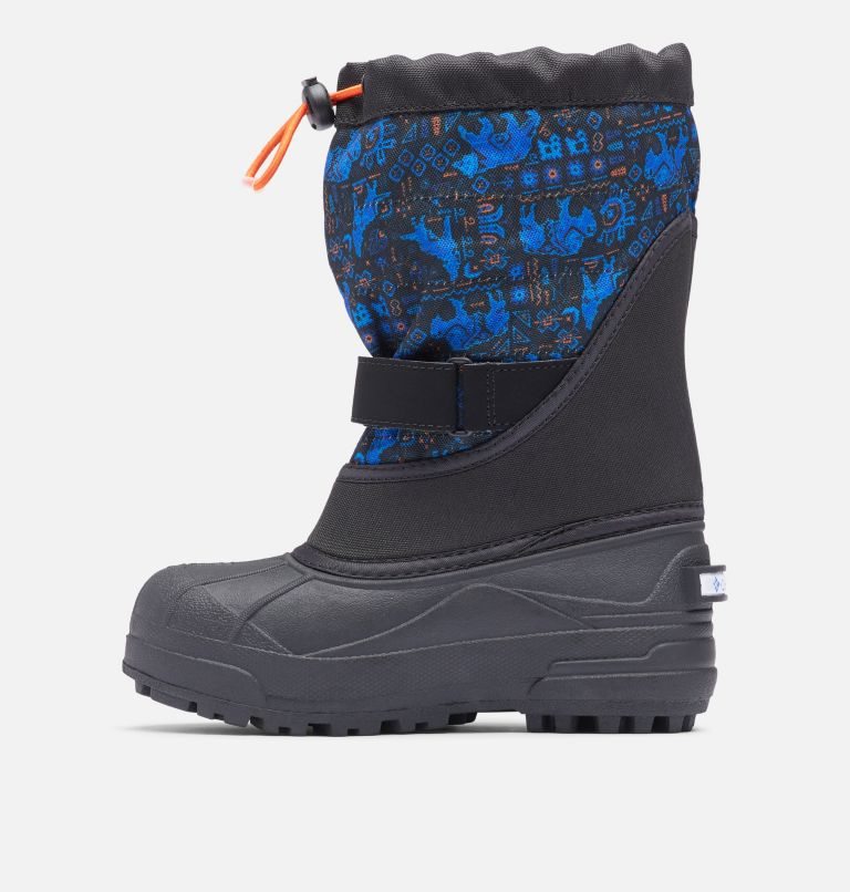 Kids' Columbia Powderbug Plus II Print Snow Boots Blue / Black | CA-QA34L
