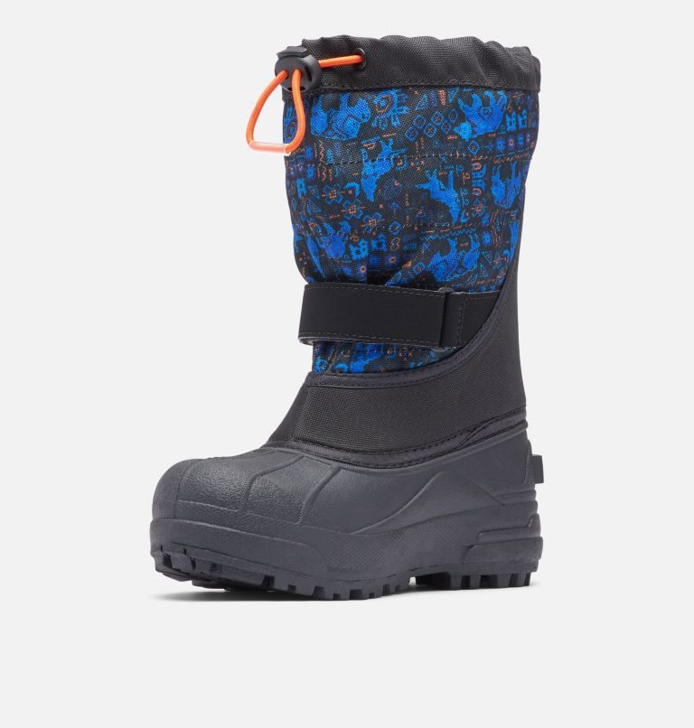 Kids' Columbia Powderbug Plus II Print Snow Boots Blue / Black | CA-QA34L