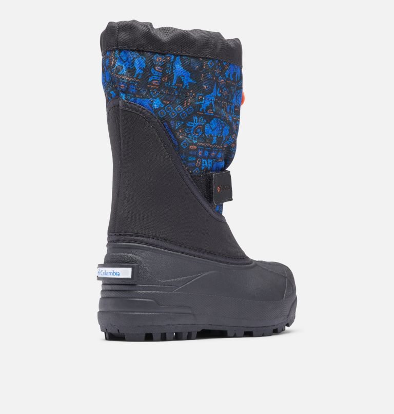 Kids' Columbia Powderbug Plus II Print Snow Boots Blue / Black | CA-QA34L