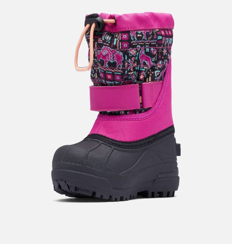 Kids' Columbia Powderbug Plus II Print Snow Boots Multicolor | CA-RL183