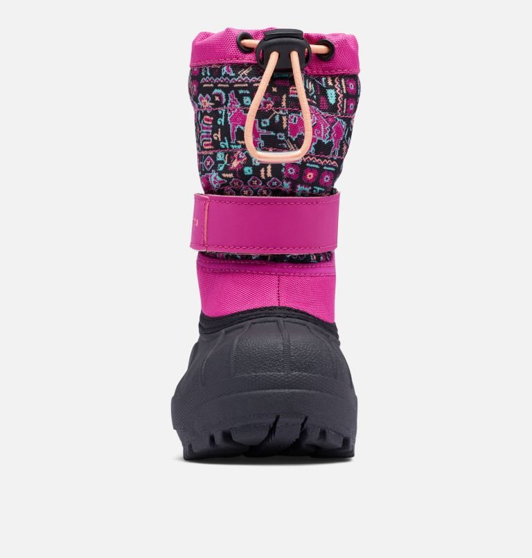 Kids' Columbia Powderbug Plus II Print Snow Boots Multicolor | CA-RL183