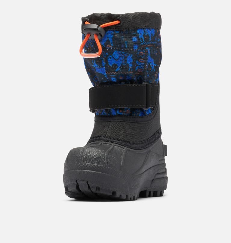 Kids' Columbia Powderbug Plus II Print Snow Boots Blue / Black | CA-U6C51