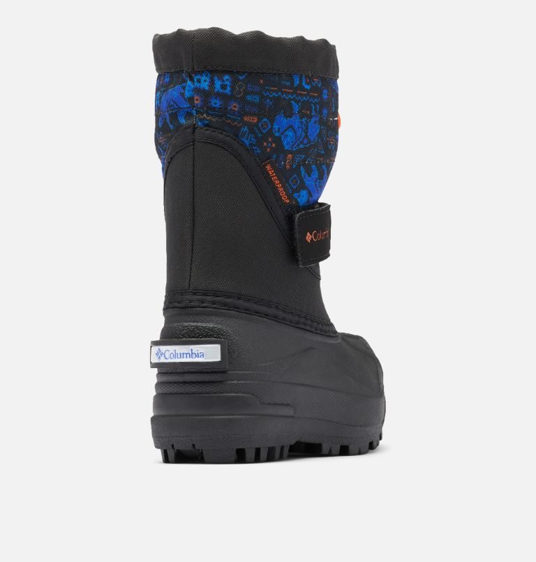 Kids' Columbia Powderbug Plus II Print Snow Boots Blue / Black | CA-U6C51