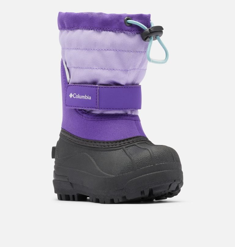 Kids' Columbia Powderbug Plus II Snow Boots Lavender | CA-U458A