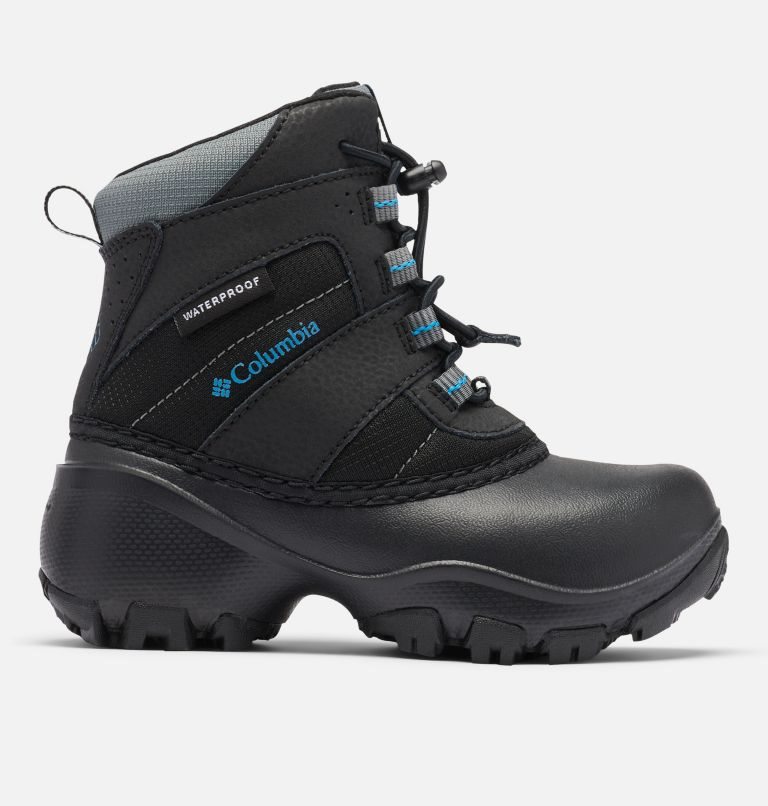 Kids\' Columbia Rope Tow Waterproof Boots Black | CA-K1A43