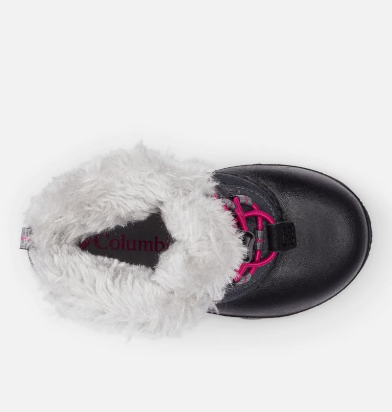 Kids' Columbia Rope Tow Waterproof Faux-Fur Trim Boots Dark Grey | CA-S3C68