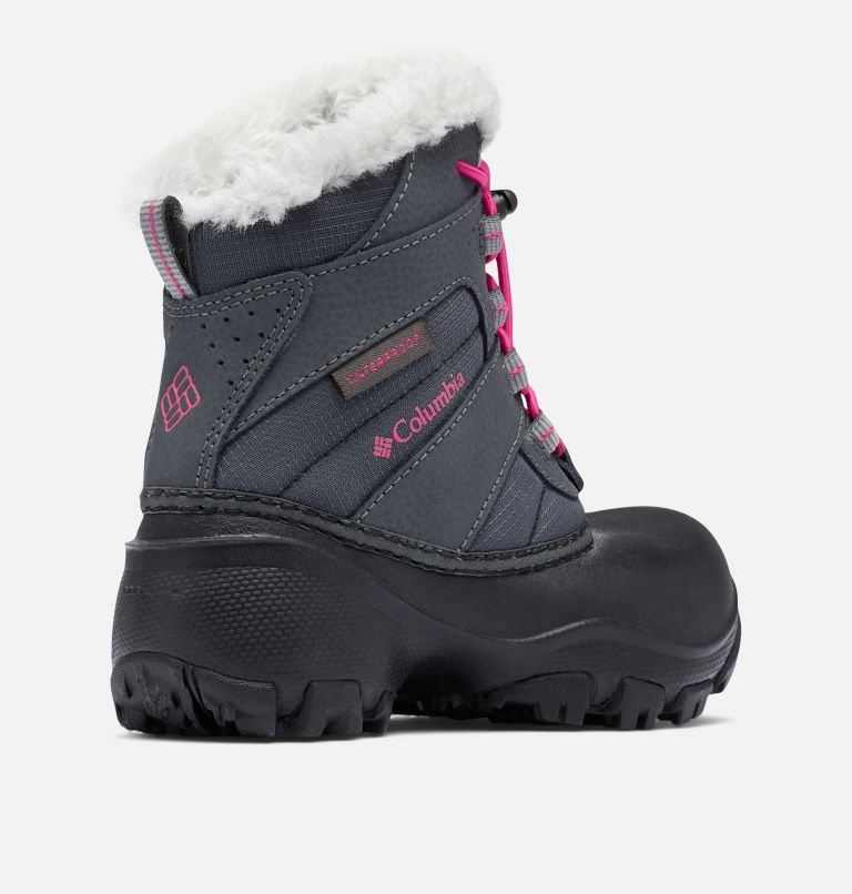 Kids' Columbia Rope Tow Waterproof Faux-Fur Trim Boots Dark Grey | CA-S3C68