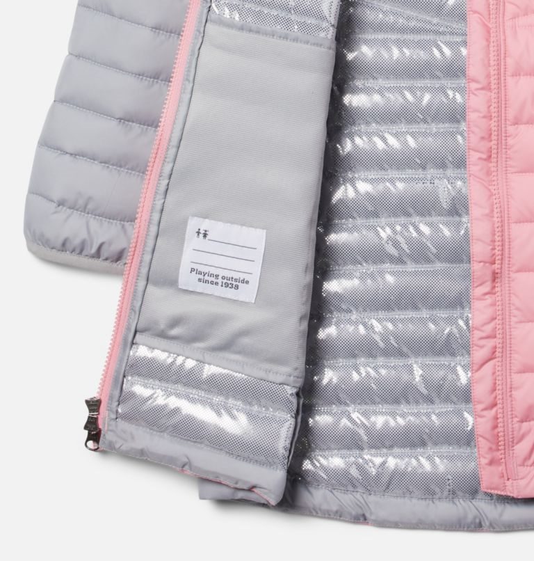 Kids' Columbia Slope Edge Mid Jackets Light Grey / Pink | CA-T5L84