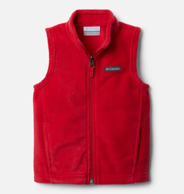 Kids\' Columbia Steens Mountain Fleece Vest Red | CA-D36A5
