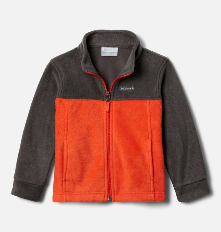 Kids\' Columbia Steens Mountain II Fleece Jackets Dark Grey / Orange | CA-C85AL