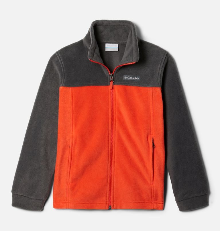 Kids\' Columbia Steens Mountain II Fleece Jackets Dark Grey / Orange | CA-CL014