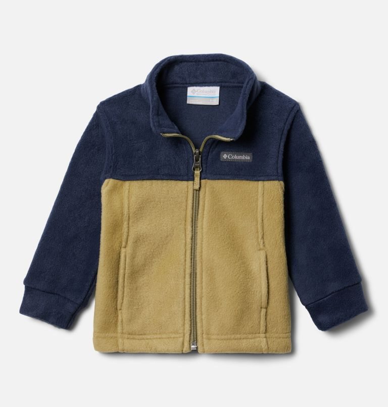 Kids\' Columbia Steens Mountain II Fleece Jackets Navy / Olive | CA-PAC38