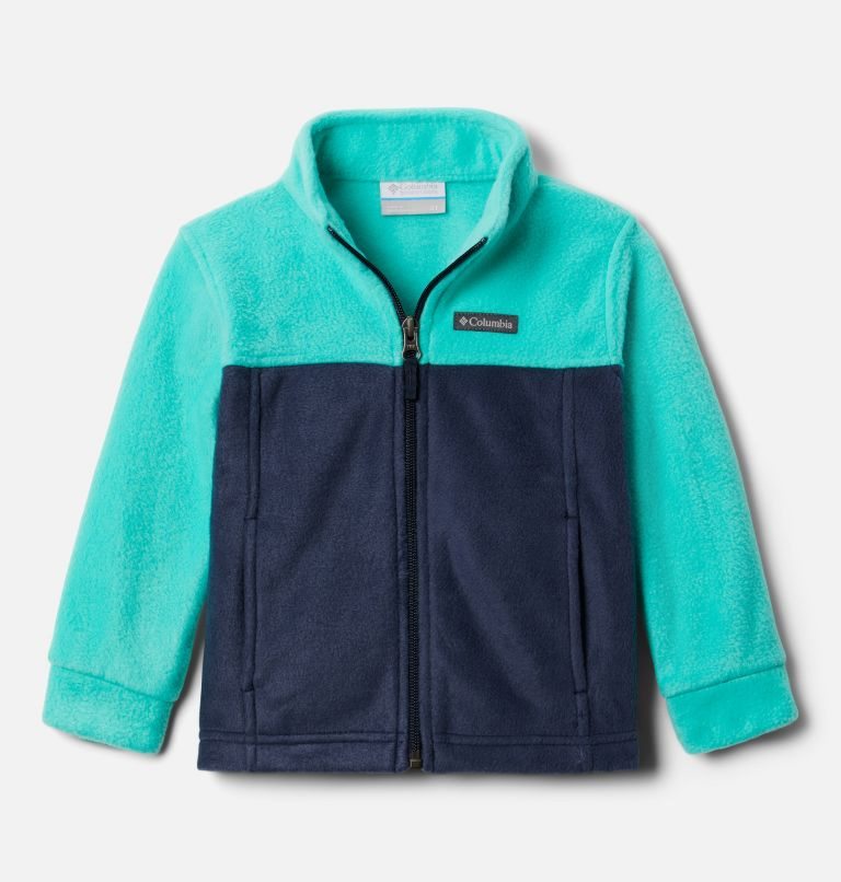 Kids\' Columbia Steens Mountain II Fleece Jackets Turquoise / Navy | CA-S348L