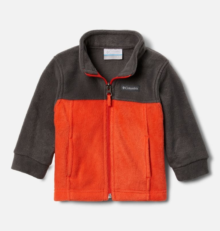 Kids\' Columbia Steens Mountain II Fleece Jackets Dark Grey / Orange | CA-W5C30