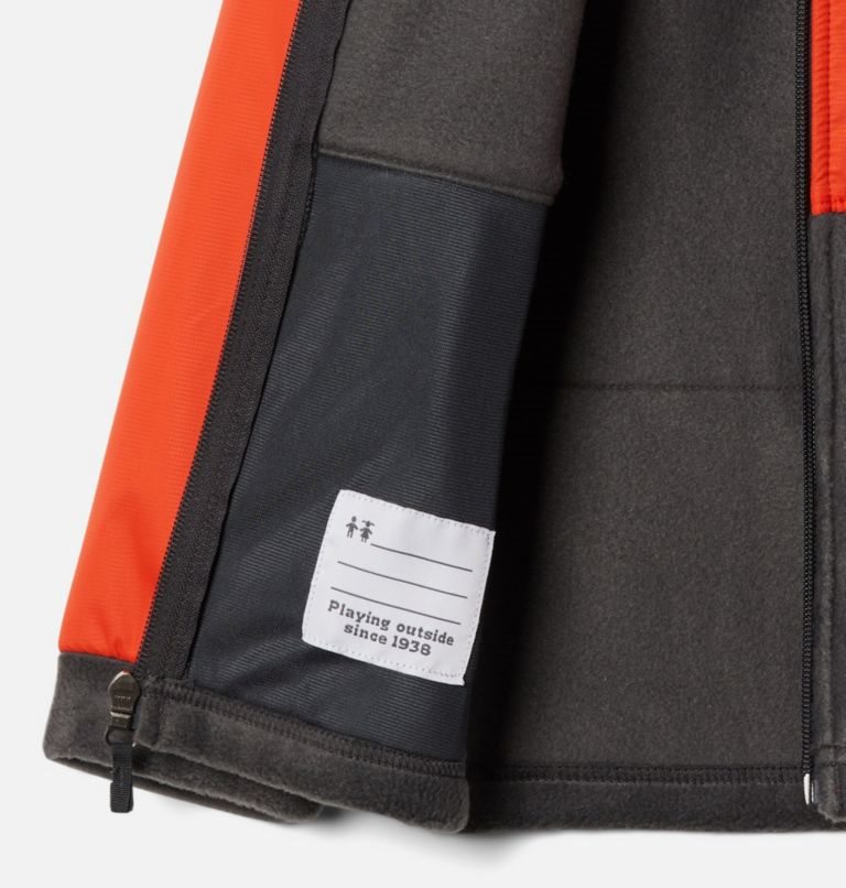 Kids' Columbia Steens Mountain Overlay Fleece Jackets Orange / Dark Grey | CA-M163L