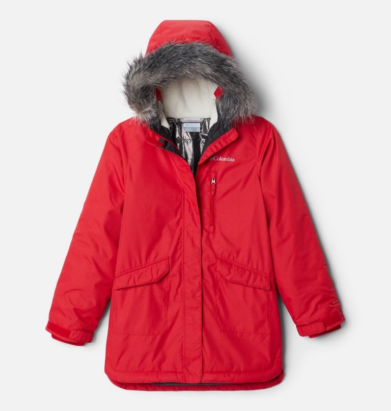 Kids\' Columbia Suttle Mountain Long Insulated Jackets Red | CA-D6CA8