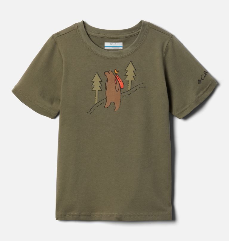 Kids\' Columbia Valley Creek Short Sleeve Graphic T Shirts Olive | CA-D1650