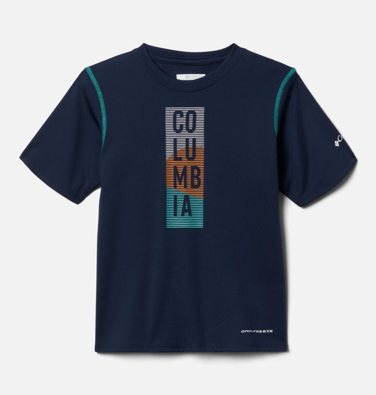 Kids\' Columbia Zero Rules Short Sleeve Graphic T Shirts Navy | CA-R4L65