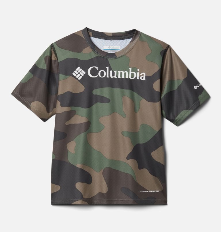 Kids\' Columbia Zero Rules Short Sleeve Graphic T Shirts Camo | CA-ZA60L