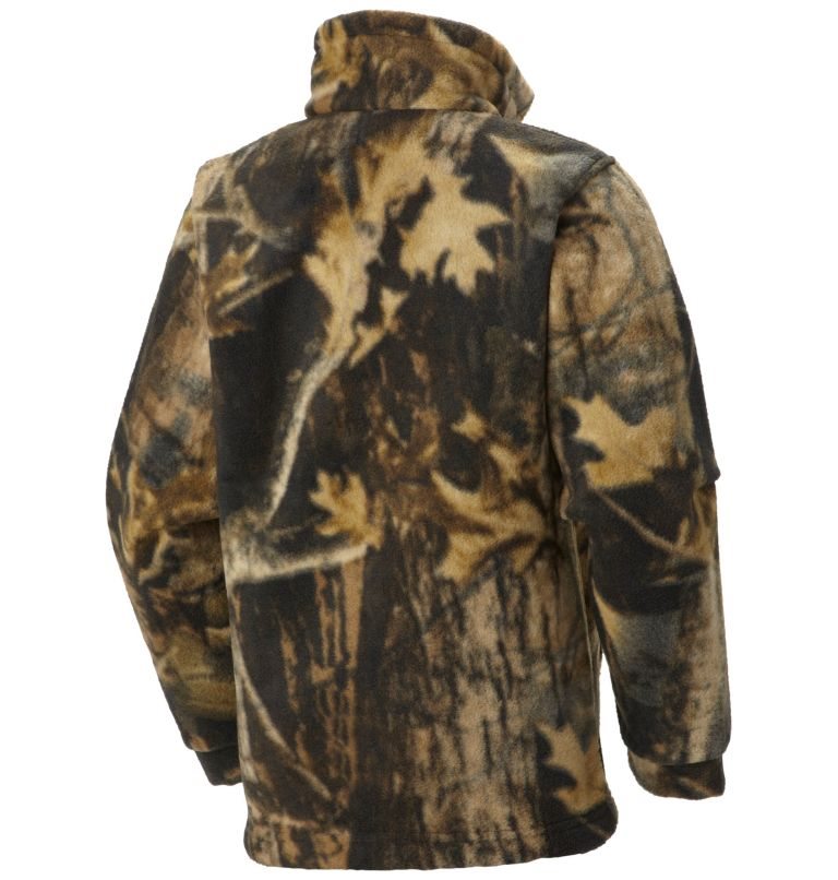 Kids' Columbia Zing III Printed Fleece Jackets Brown | CA-GL5C8