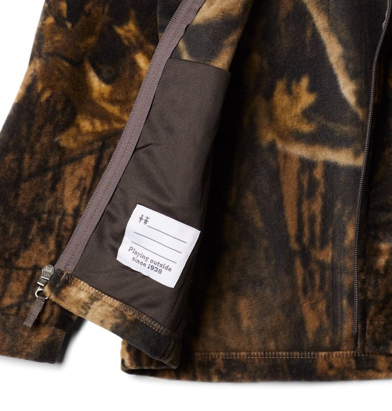 Kids' Columbia Zing III Printed Fleece Jackets Brown | CA-PA461